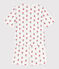 Kurzpyjama aus Baumwolle mit Blumen für Damen weiss MARSHMALLOW/weiss MULTICO