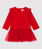Baby-Kleid aus Molton und Tüll rot TERKUIT
