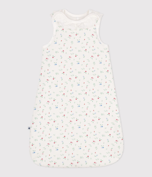 Babyschlafsack aus Baumwolle mit Frucht-Motiv TOG-Wert 2 weiss/vielfarbig