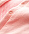 Ärmellose, wendbare Baby-Jacke aus wattiertem Rippstrick für Mädchen rosa MINOIS/weiss MARSHMALLOW