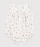 Strampler aus Baumwolle mit kleinen Feldblumen weiss MARSHMALLOW/weiss MULTICO