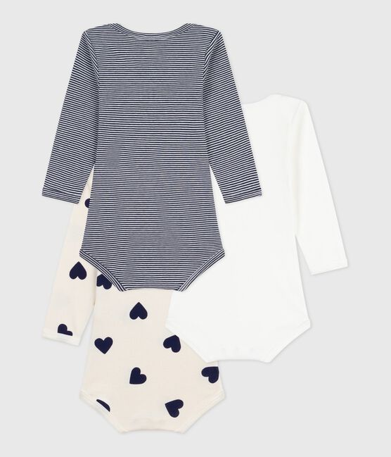 Set langärmeliger Baby-Bodys aus Baumwolle mit Herzmotiv variante 1
