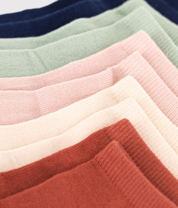 5er-Set unifarbene Kindersocken aus Baumwolle vielfarbig