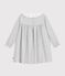 Langärmeliges Kinder-Kleid aus einfarbigem Flanell grau FUMEE CHINE