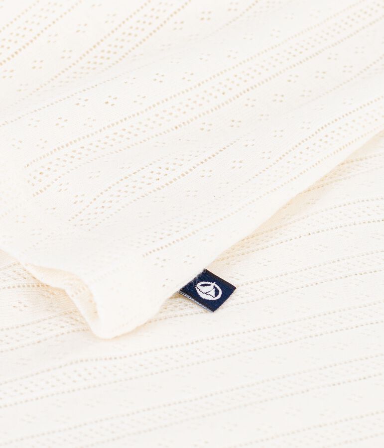 Kurz&auml;rmeliges Damen T-Shirt aus einfarbiger Baumwolle naturfarben