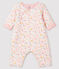 Langer Baby-Overall aus Rippstrick weiss MARSHMALLOW/weiss MULTICO