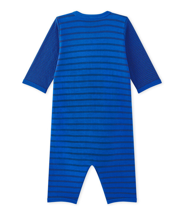Baby-Jungen-Strampler ohne Fu&szlig; blau/blau