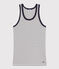 Damen-Tanktop L’Iconique aus gestreifter Baumwolle weiss MARSHMALLOW/blau SMOKING