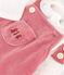 Baby-Set Latzhose aus Nicki rosa ROSEWOOD