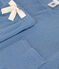 Damen-Pyjama mit Shorts und T-Shirt aus Baumwolle in Ajour-Optik, unifarben blau BEACH