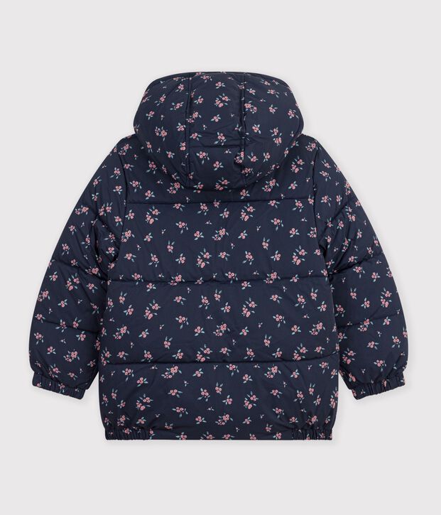 Kinder-Winterjacke mit Herzmotiv blau/vielfarbig