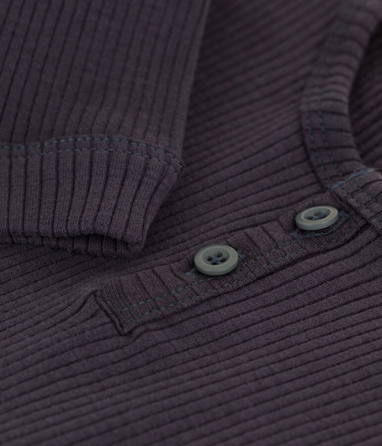 Lang&auml;rmeliges Baby-T-Shirt aus Rippstrick grau DUMBO