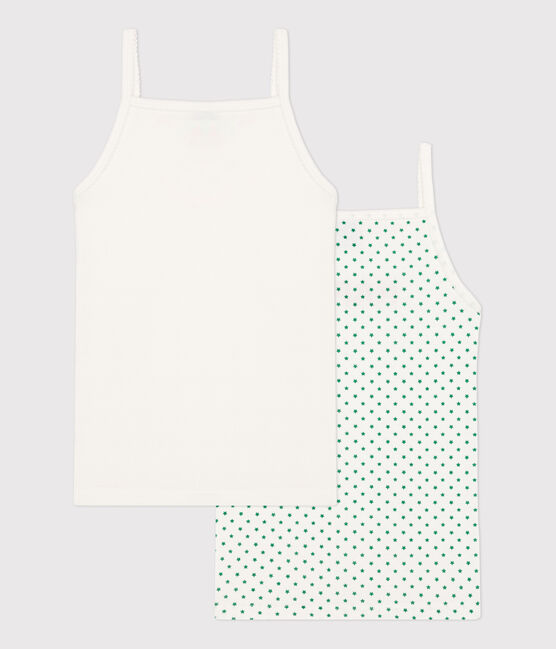 2er-Set Spaghetti-Tops aus Baumwolle für Mädchen variante 1