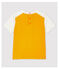 Kurzärmeliges Baby-T-Shirt aus Baumwolle für Jungen gelb TEHONI/weiss MARSHMALLOW