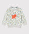 Baby-Sweatshirt aus Molton für Jungen weiss MARSHMALLOW/weiss MULTICO