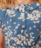 Ärmelloses Kinder-Kleid aus Popeline mit Blumenmuster für Mädchen blau BEACH/ MULTICO