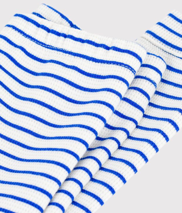 Baby-Leggings aus Baumwolle mit Streifen blau/blau