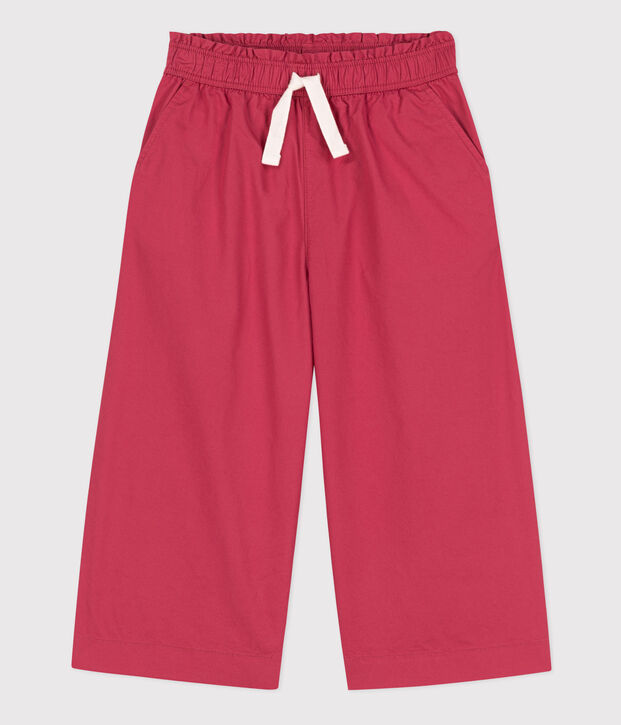 Kinderhose aus Baumwoll-Serge f&uuml;r M&auml;dchen rosa