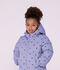 Kinder-Winterjacke mit Herzmotiv violett/vielfarbig