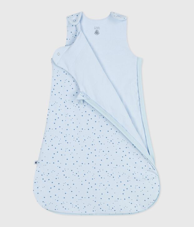 Babyschlafsack aus Baumwolle mit Sternmotiv TOG-Wert 1,5 blau/blau
