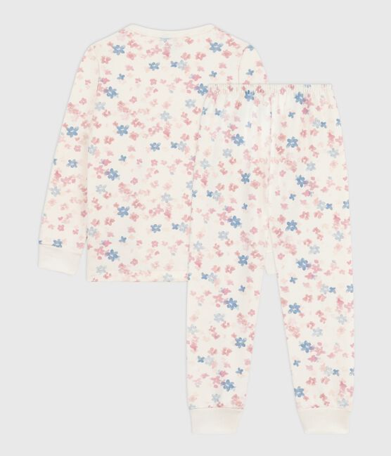 Kinder-Pyjama aus Molton mit Blumenmotiv MILK/ MULTICO
