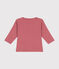 Langärmeliges Baby-T-Shirt aus Baumwolle rosa ROSEWOOD