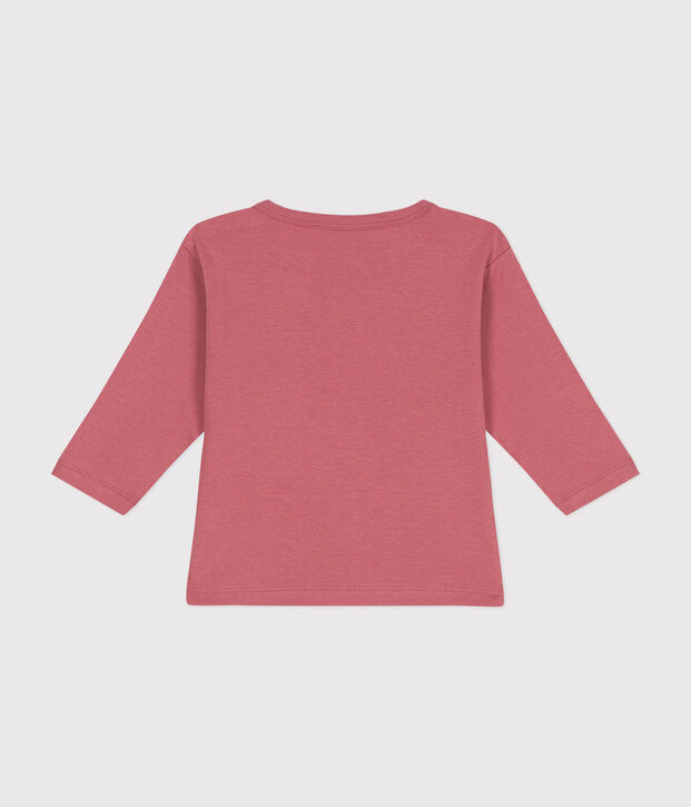 Lang&auml;rmeliges Baby-T-Shirt aus Baumwolle rosa