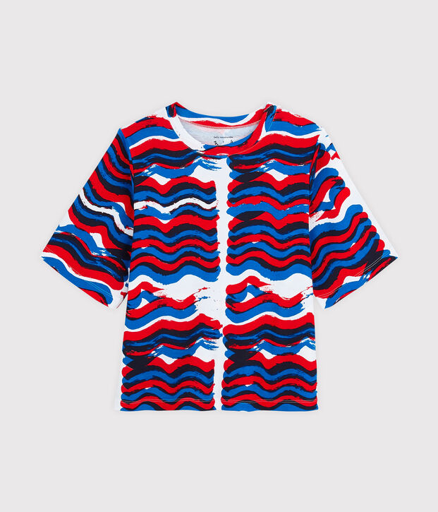 T-Shirt in einer Hy&egrave;res-Neuauflage f&uuml;r Damen weiss/vielfarbig