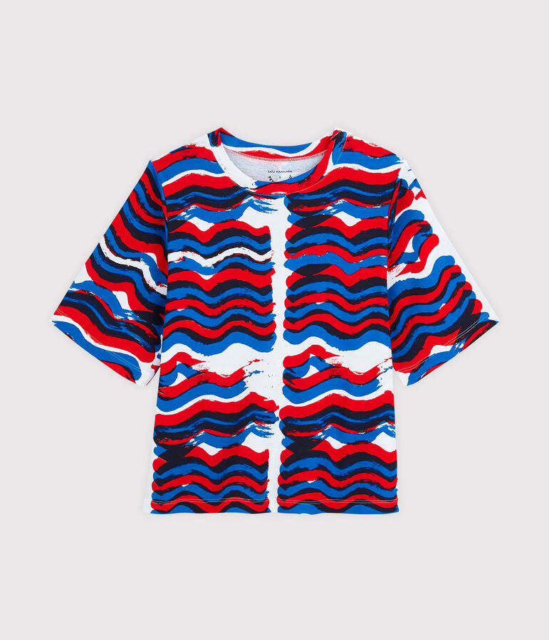 T-Shirt in einer Hy&egrave;res-Neuauflage f&uuml;r Damen weiss/vielfarbig