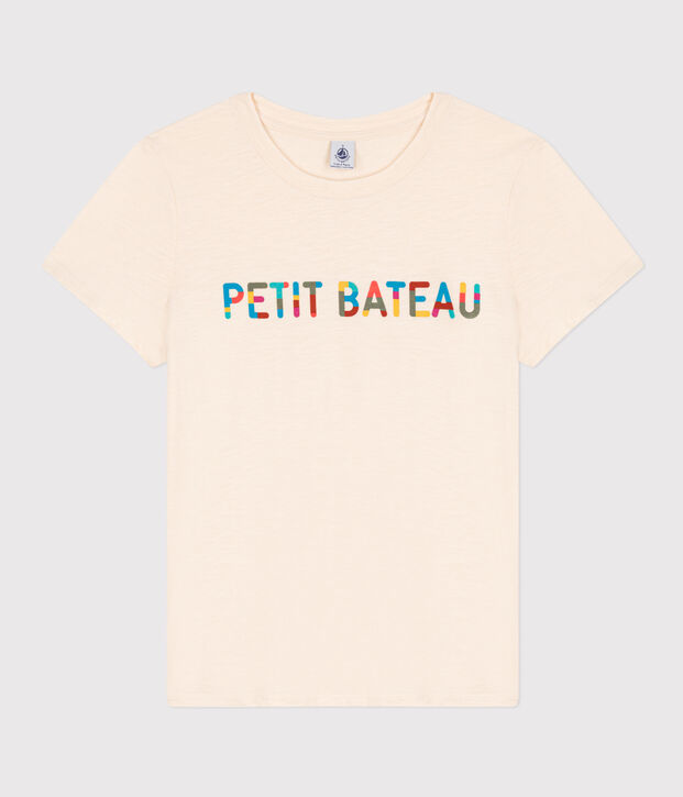 T-Shirt LE DROIT aus Baumwolle mit Rundhalsausschnitt naturfarben