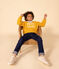 Sweatshirt mit Printmotiv aus Molton gelb BOUDOR