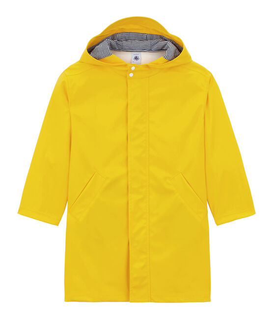 Lange Kinder-Regenjacke unisex gelb JAUNE