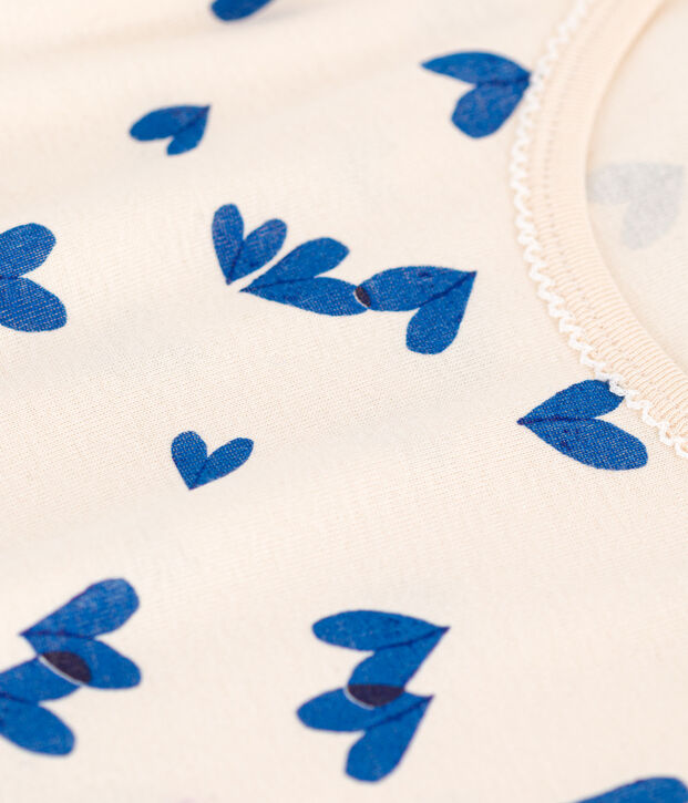 Nachthemd aus Baumwolle mit Herzmotiv f&uuml;r M&auml;dchen naturfarben/vielfarbig