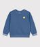 Kinder-Sweatshirt aus einfarbiger Baumwolle blau