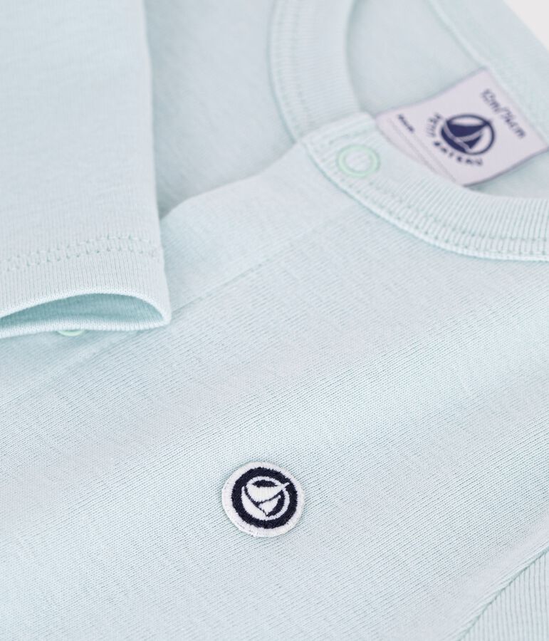 Baby-Cardigan aus einfarbiger Baumwolle blau