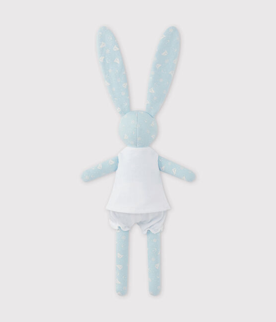 Bedruckter Kuschelhase blau TOUDOU/weiss ECUME