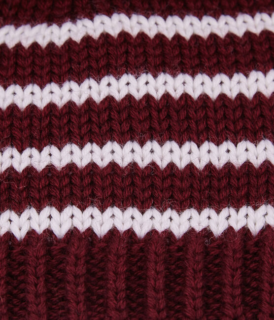 Mädchen•Mütze mit Wollanteil rot OGRE/weiss MARSHMALLOW