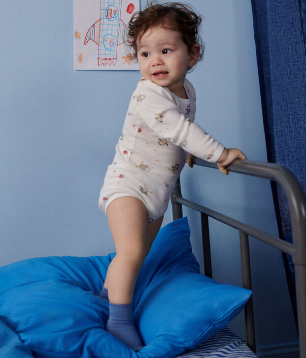 5er-Set lang&auml;rmelige Bodys aus Baumwolle mit Weltraum-Motiv f&uuml;r Babys vielfarbig
