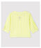 Langärmelige Baby-Bluse aus Bio-Baumwoll-Popeline mit gelben Streifen gelb JAUNE/weiss MARSHMALLOW