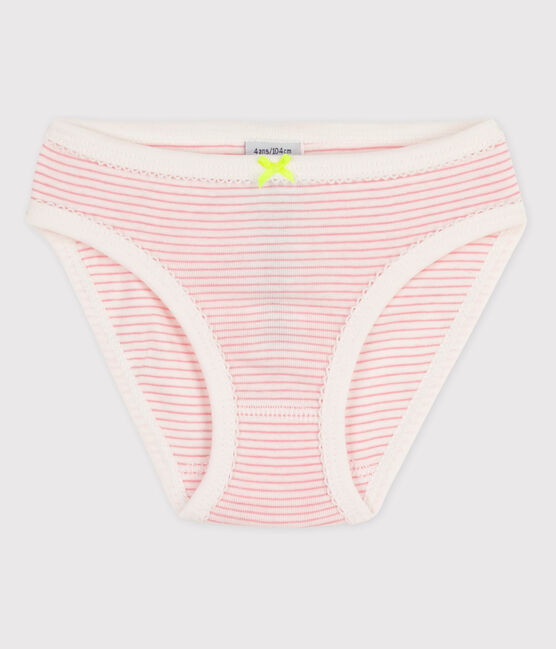 Baumwoll-Slips für Mädchen weiss MARSHMALLOW/rosa GRETEL
