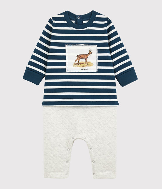 Langer Overall Petit Bateau x Deyrolle blau SHADOW/naturfarben MULTICO