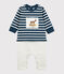 Langer Overall Petit Bateau x Deyrolle blau SHADOW/naturfarben MULTICO