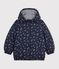Kinder-Winterjacke mit Herzmotiv blau/vielfarbig