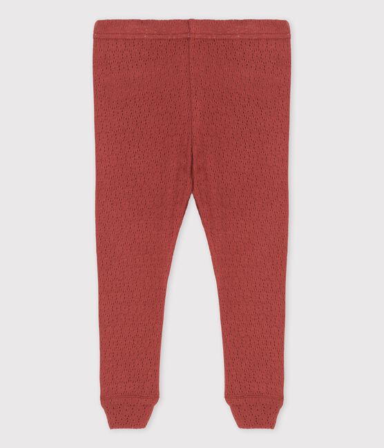 Baby-Leggings aus Ajour-Strick braun OMBRIE