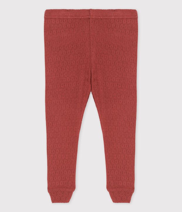 Baby-Leggings aus Ajour-Strick braun