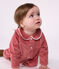 Lang&auml;rmelige Baby-Bluse aus einfarbigem Feincord rosa