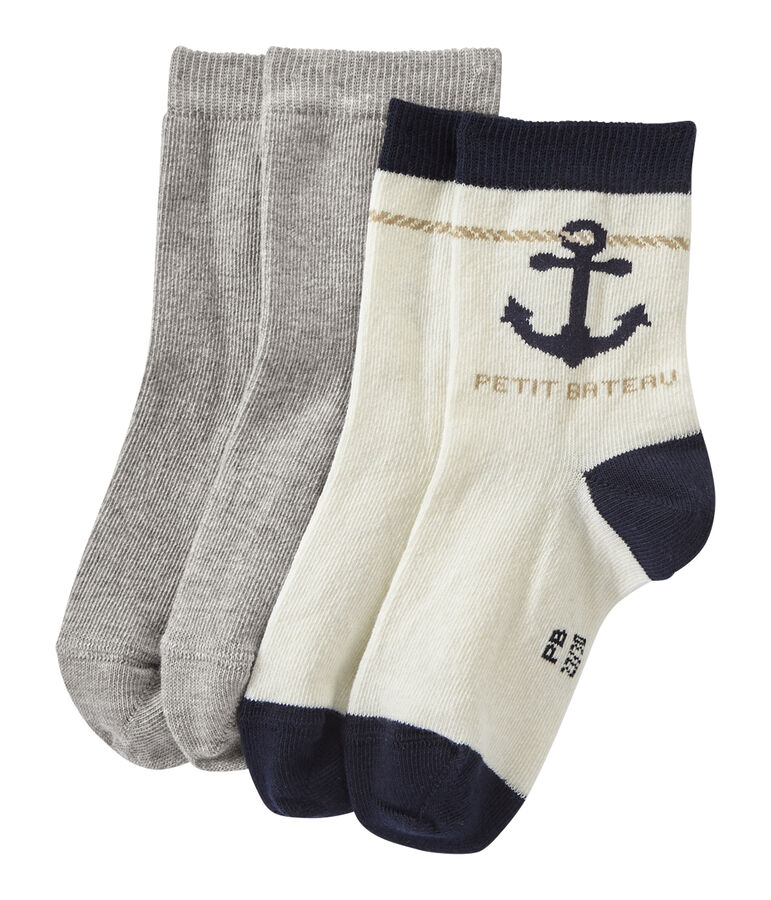 Jungen-Socken im 2er-Set weiss