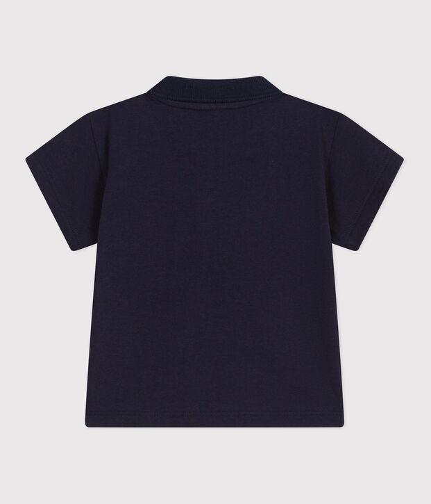 Kurz&auml;rmeliges Baby-Poloshirt aus einfarbiger Baumwolle SMOKING