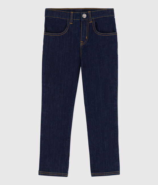 Kinderhose aus Denim in Slim-Fit-Passform für Mädchen blau DENIM BRUT