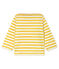 Langärmeliges Baby-T-Shirt für Jungen weiss MARSHMALLOW/gelb BOUDOR